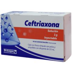 Ceftriaxona 1gr 1 ampolleta (Bruluagsa I.M.)