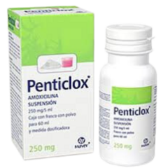 Amoxicilina Suspensión 250mg 60ml (Penticlox)