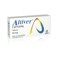 Captopril 50mg 30 tabletas (Altiver)