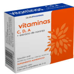 Vitaminas C, D, A + Extracto De Naranja Solución Oral 5 Ampolletas