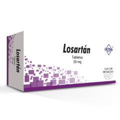 Losartán 50mg 30 tabletas (Ultra)