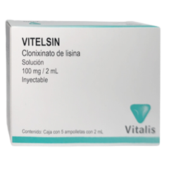 Clonixinato de Lisina 100mg/2ml 5 ampolletas (Vitelsin)