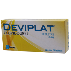 Clopidogrel 75mg 28 tabletas (Depivlat)