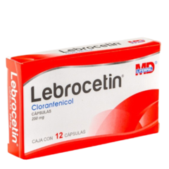 Cloranfenicol 250mg 12 cápsulas (Lebrocetin)