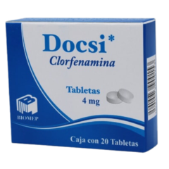 Clorfenamina 4mg 20 tabletas (Docsi)