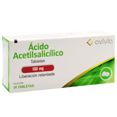 Ácido Acetilsalicílico 100mg LR 30 Tabletas (Avivia)