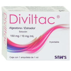 Algestrona/Estradiol 150mg/10mg 1 ampolleta Solución Inyectable (Diviltac)