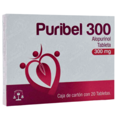 Alopurinol 300mg 20 tabletas (Puribel)