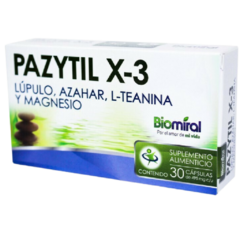 Azahar 50mg/L-Teanina 50mg/Lupulo 351.16mg/Magnesio 9.86mg 30 cápsulas (Pazytil X3)