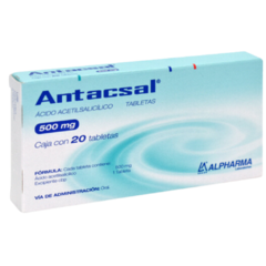 Ácido Acetilsalicilico 500mg 20 tabletas (Alpharma)