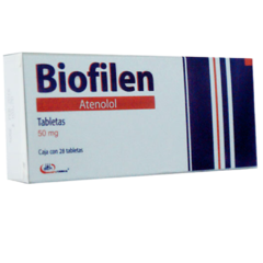 Atenolol 50mg 28 tabletas (Biofilen)