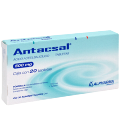 Ácido Acetilsalicilico 500mg 20 tabletas (Alpharma) - comprar en línea