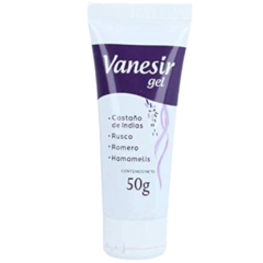 Castaño de Indias/Hamamelis/Romero/Ruscus Acuelatus/Sábila/Semilla de Uva Gel Tópico 50gr (Vanesir)