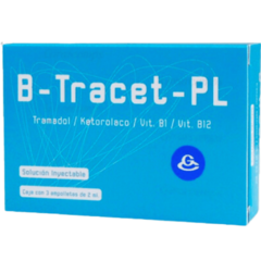 Tramadol/Ketorolaco/Vit B1/Vit B12 2ml 3 Ampolletas (B-Tracet-PL)