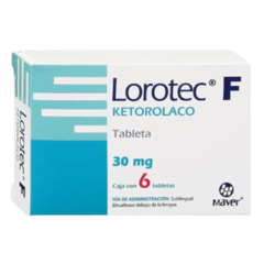 Ketorolaco Sublingual 30mg 6 tabletas (Lorotec)