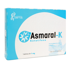 Ketotifeno 1mg 30 tabletas (Asmaral-k)