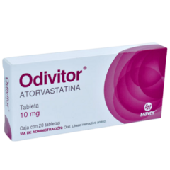 Atorvastatina 10mg 20 tabletas (Odivitor)