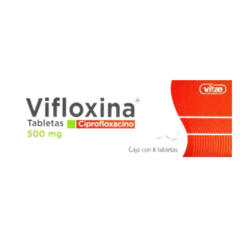 Ciprofloxacino 500mg 8 tabletas (Vifloxina)