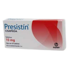 Cisaprida 10mg 30 tabletas (Presistín)