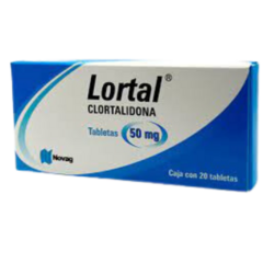 Clortalidona 50mg 20 tabletas (Lortal)