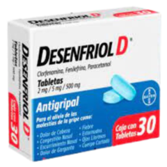 Desenfriol D 30 tabletas