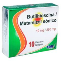 Butilhioscina/Metamizol Sódico 10 tabletas (ADN)