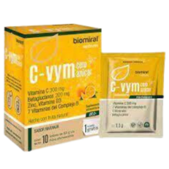 Vitamina C, Betaglucanos, Zinc, Complejo B, Vitamina D3 10 sobres 9.0g (C-vym Cero)