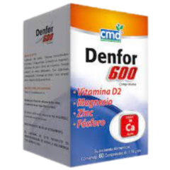 Viamina D2, Magnesio, Zinc, Fosforo 60 comprimidos (Denfor 600)