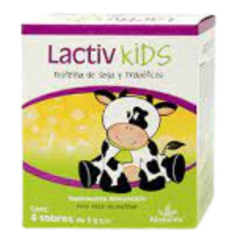 Proteina de Soya y Probióticos 5gr 6 sobres (Lactiv Kids)