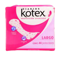 Toallas Kotex Protectores Largos 44 piezas