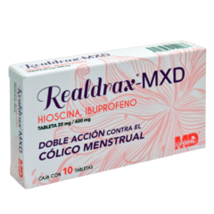 Butilhioscina/Ibuprofeno 10 tabletas (Realdrax MXD)