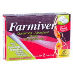 Quinfamida/Albendazol 2 tabletas (Farmiver)