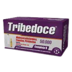 Hidroxocobalamina, Tiamina, Piridoxina inyectable 5 ampolletas (Tribedoce 50,000)