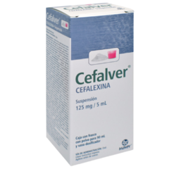 Cefalexina Suspensión 125mg 90ml (Cefalver)