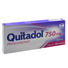 Paracetamol 750mg 10 tabletas (Quitadol)