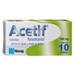 Paracetamol 500mg 10 tabletas (Acetif)