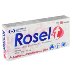 Amantadina/Clorfenamina/Paracetamol 15 tabletas (Rosel-T)