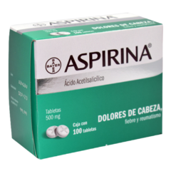 Aspirina 500mg 100 tabletas