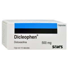 Dicloxacilina 500mg 12 cápsulas (Dicleophen)