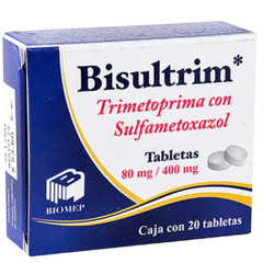 Trimetoprima/Sulfametoxazol 80/400mg 20 tabletas (Bisultrim)