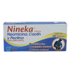 Neomicina/Caolín/Pectina 20 tabletas (Nineka)