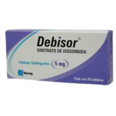 Isosorbida 5mg sublingual 20 tabletas (Debisor)