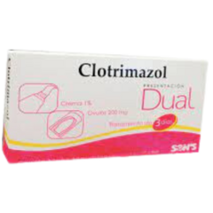 Clotrimazol Dual 1% 200mg 3 óvulos (Sons)