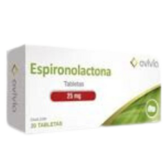 Espironolactona 25mg 20 tabletas (Avivia)