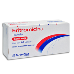 Eritromicina 500mg 20 tabletas (Alpharma)