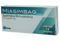 Ezetimiba/Simvastatina 10/20mg 14 tabletas (Miasimbag)