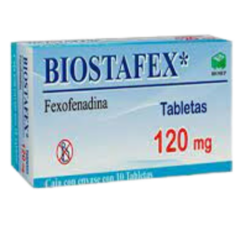 Fexofenadina 120mg 10 tabletas (Biostafex)