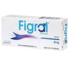 Sildenafil 50mg 4 tabletas (Figral)