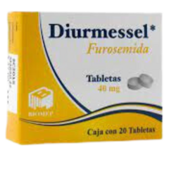 Furosemida 40mg 20 tabletas (Diurmessel)