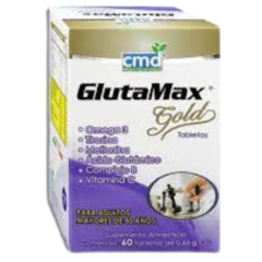 Omega 3, Tirosina, Ácido Glutámico, Metionina, Complejo B, Vitamina C 60 tabletas (Glutamax gold)